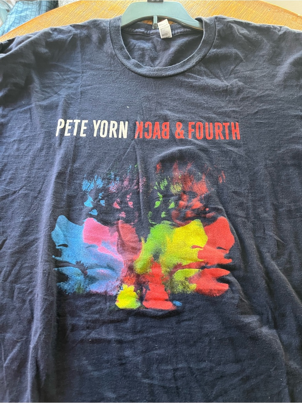 Pete Yorn Back & Fourth Graphic Tee - Black with Multicolor Print